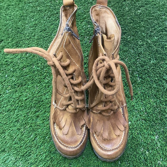 Lace up wedge tassel booties - size 35 - Picture 4 of 7